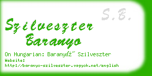 szilveszter baranyo business card